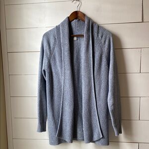 L.L. Bean Blue Cardigan with Shawl Collar